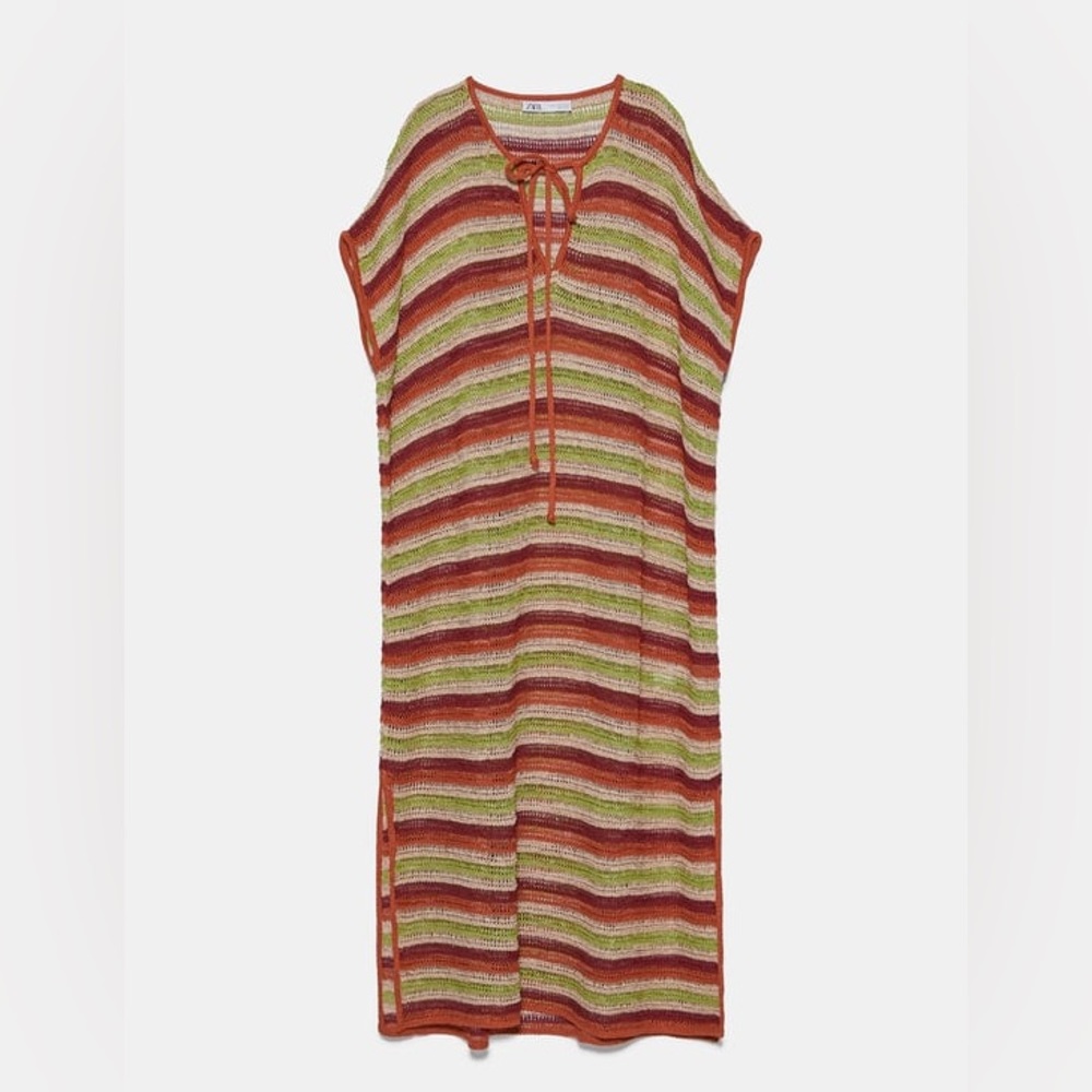 Zara Crochet oversized Tunic/Dress - Sz S